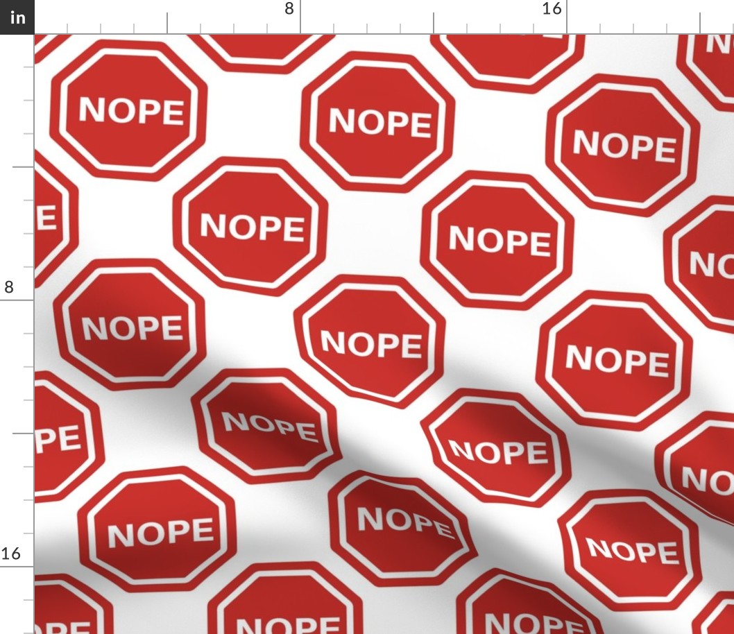 Large Scale Nope Funny Red Stop Signs