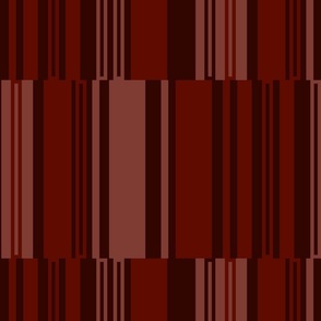 (XL)Blocked Stripes, Burgundy Red, Extra Large Scale