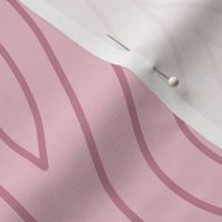 Blush Pink Trellis Wave Stripe - flowing linear folk art curves 