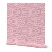 Blush Pink Trellis Wave Stripe - flowing linear folk art curves 