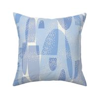 (L) Mid Century Modern Textured Home Abstract Sky Blue