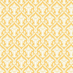 Vintage Yellow Damask