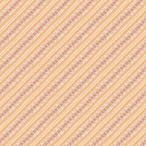 Lace Diagonal Stripes (3") - orange, yellow, cream (ST2023LD)