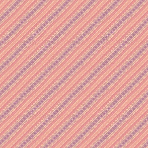 Lace Diagonal Stripes (3") - pink, purple, cream  (ST2023LD)