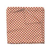 retro checkerboard in light pink and rust - medium size