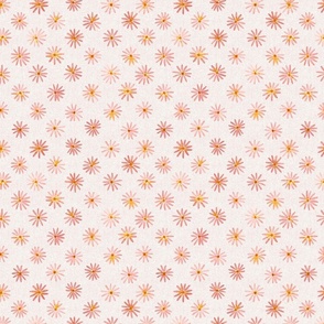 Cheerful Summer Daisies: Handpainted Watercolor Florals | Spanish Pink | Small Scale