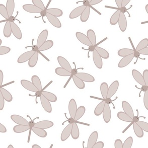 (M) Sweet Butterflies - Neutral Colors Winged Insects Kids Nursery Wallpaper Baby Apparel Sweet Animals Whimsical