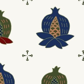 Spoonflower Pomegranate Green