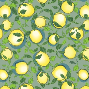 lemon_leaves_green_seamless_stock