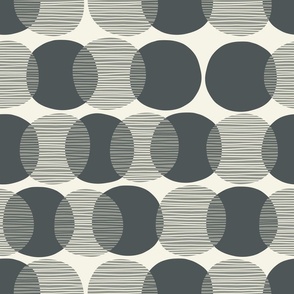 Layered Dots with Striped Texture - gray tones