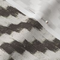 textured chevron / herringbone - black and white (large scale)