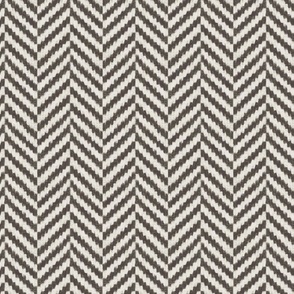 textured chevron / herringbone - black and white (small scale)