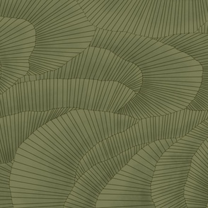 (XL) Wavy Optical Illusion - Sage Green