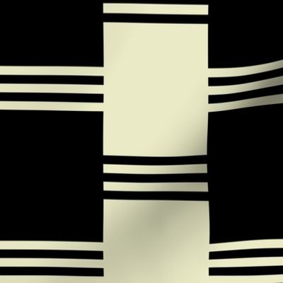 Broken Stripe 2 in Black and Off White