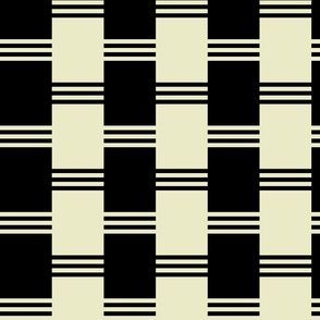 Broken Stripe 2 in Black and Off White