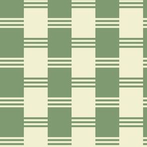 Broken Stripe 2 Sage Green and Cream