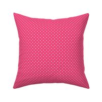 (S) White polka dot spots on Bright Pink