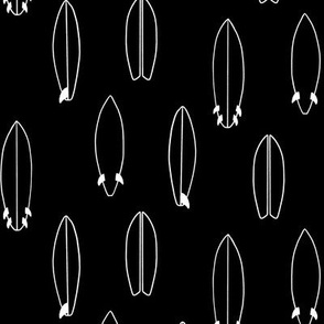 Surfboards | Small Scale | Black and white | Minimalist hand drawn line art