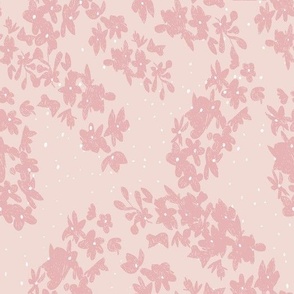  Tangled flowers in pink | Large Version | abstract floral print