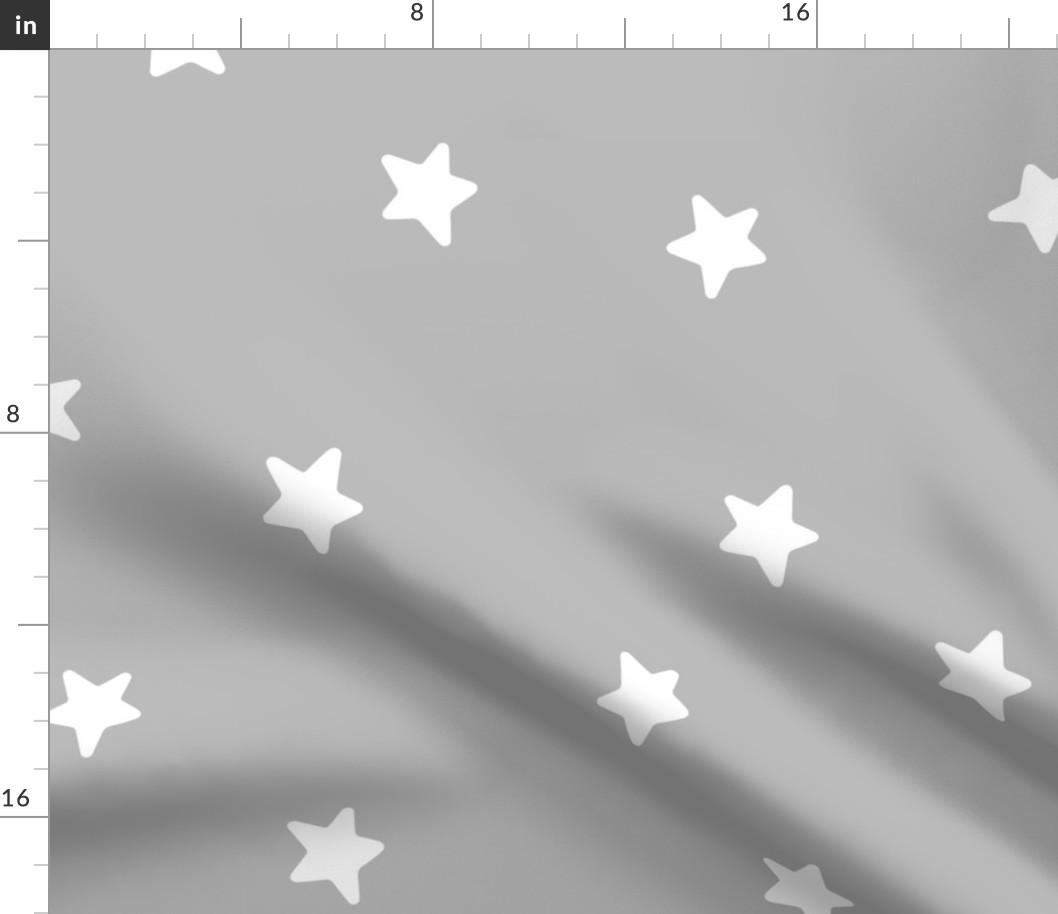 (L) Minimal White Stars on Gray Neutral 