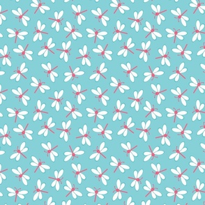 (S) Sweet Butterflies - Turquoise and Pink Winged Insects Kids Nursery Wallpaper Baby Boys Baby Apparel Sweet Animals Whimsical