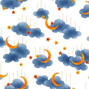 Snoozy Dreams with Cloudy Night Sky
