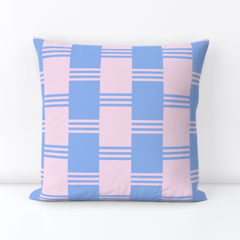 Broken Stripe 2 in Baby Pink and Baby Blue