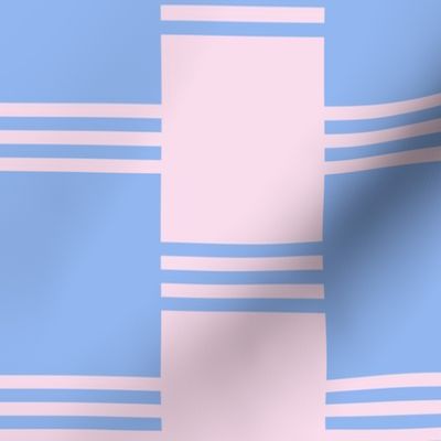 Broken Stripe 2 in Baby Pink and Baby Blue