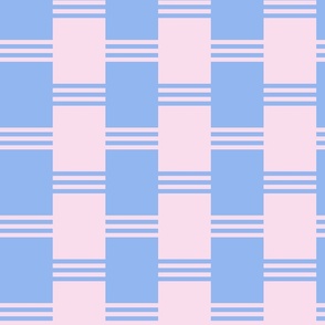 Broken Stripe 2 in Baby Pink and Baby Blue