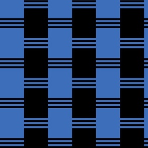 Broken Stripe 2 in Blue and Black