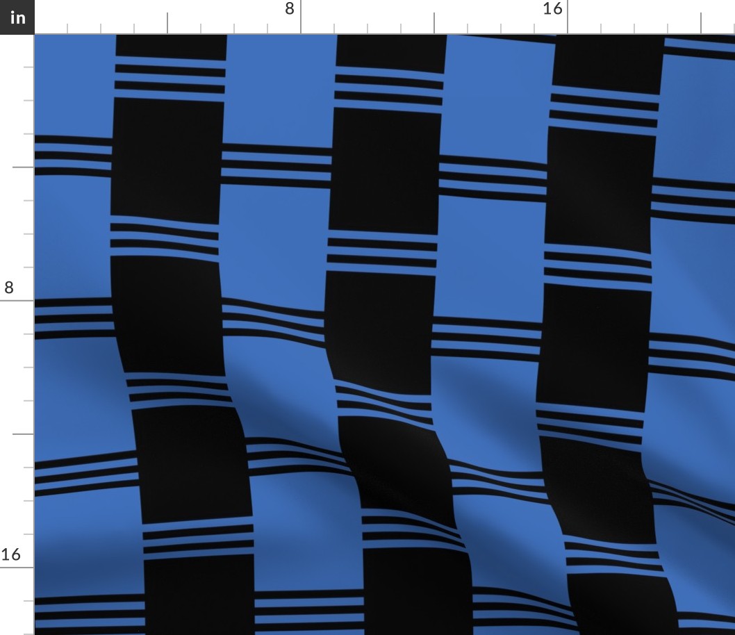 Broken Stripe 2 in Blue and Black