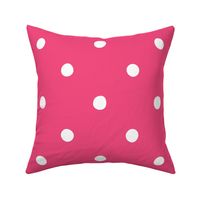 (L) White polka dot spots on Bright Pink