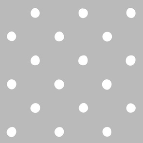 (L) White polka dot spots on Gray Neutral