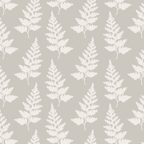 beige with white fern M-01