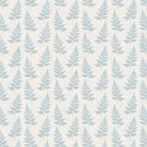 white with blue fern S-01