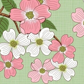 Dogwood Blossoms-Spring Green