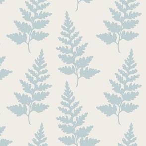 white with blue fern L-01