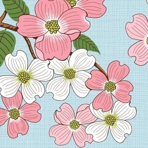 Dogwood Blossoms-Palest Blue