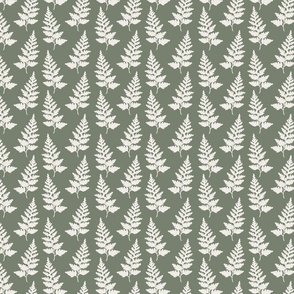 moss green with white fern S-01