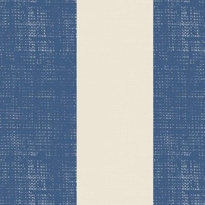 Basic Stripes (3" Stripes) - Blue Ridge Denim Blue and Panna Cotta Cream  (TBS216)