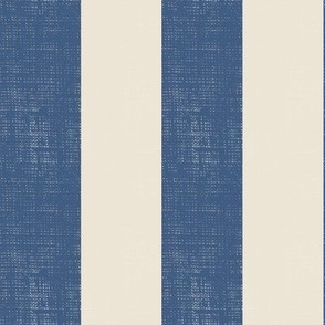 Basic Stripes (2" Stripes) - Blue Ridge Denim Blue and Panna Cotta Cream  (TBS216)