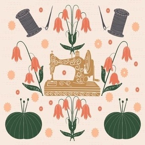 Vintage Floral Sew & Craft: Bright Linocut Inspiration, Medium