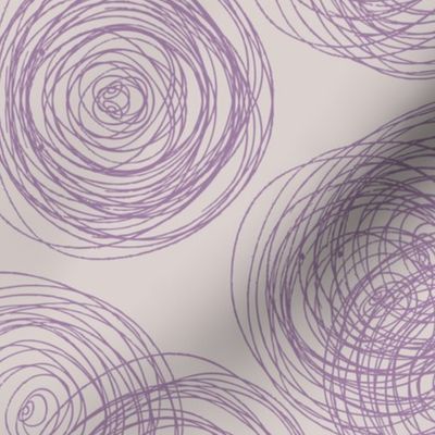 _Doodles_ purple on beige in Medium scale