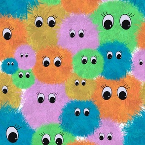 Colorful Fuzzy Fuzzy PomPoms
