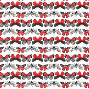Red Butterflies Repeat Small Scale