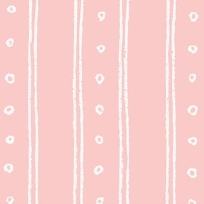 Crayon cream lines with circle dots on lite peach