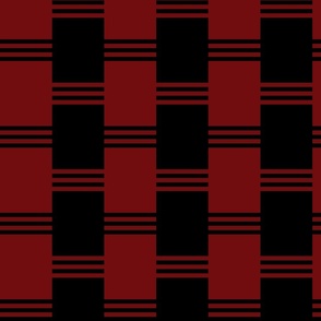 Broken Stripe 2 Dark Red and Black