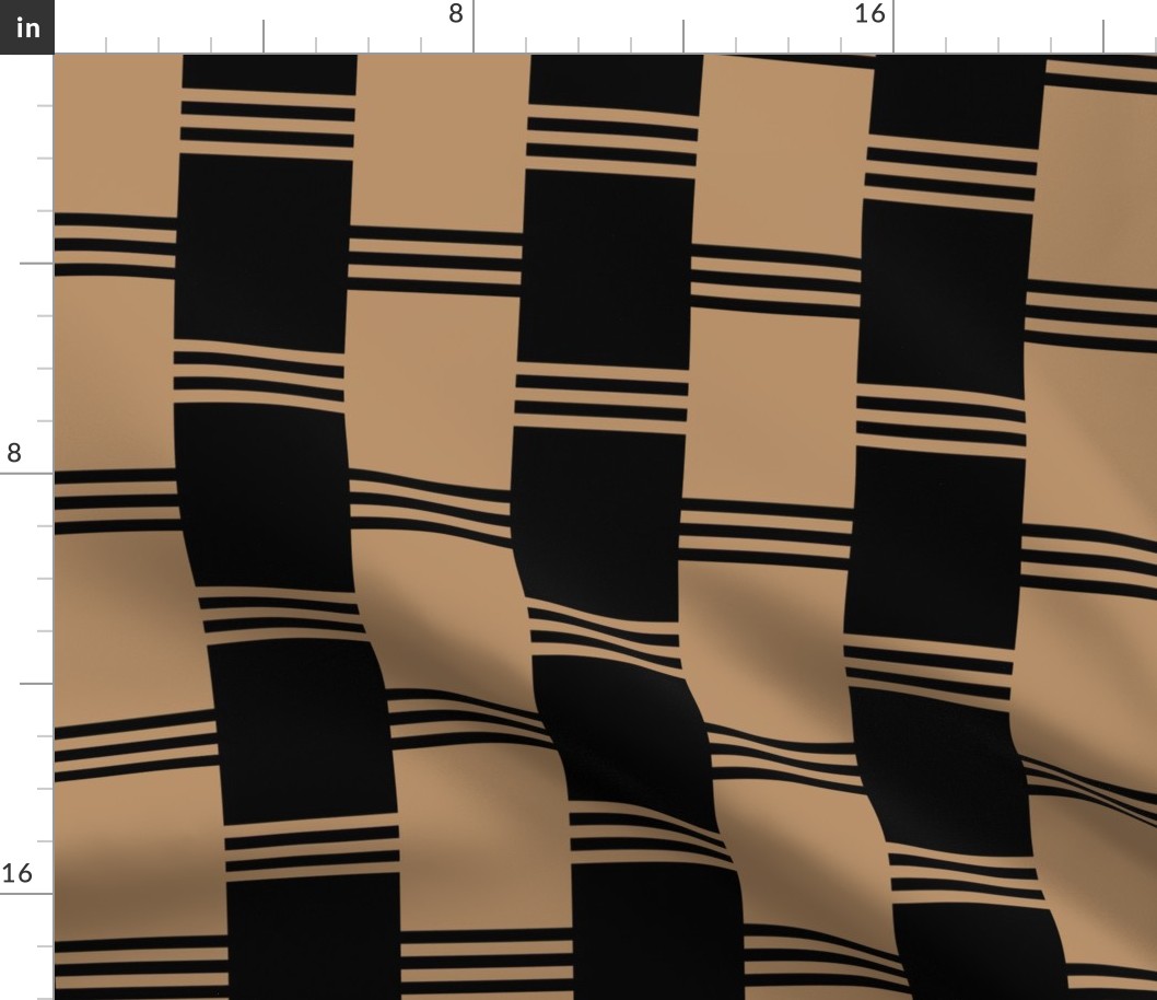 Broken Stripe 2 Beige and Black