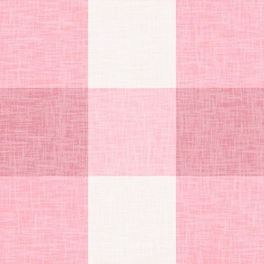 Geranium Pink 6” linen Jumbo Check