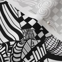 Black and White Geometric Doodle